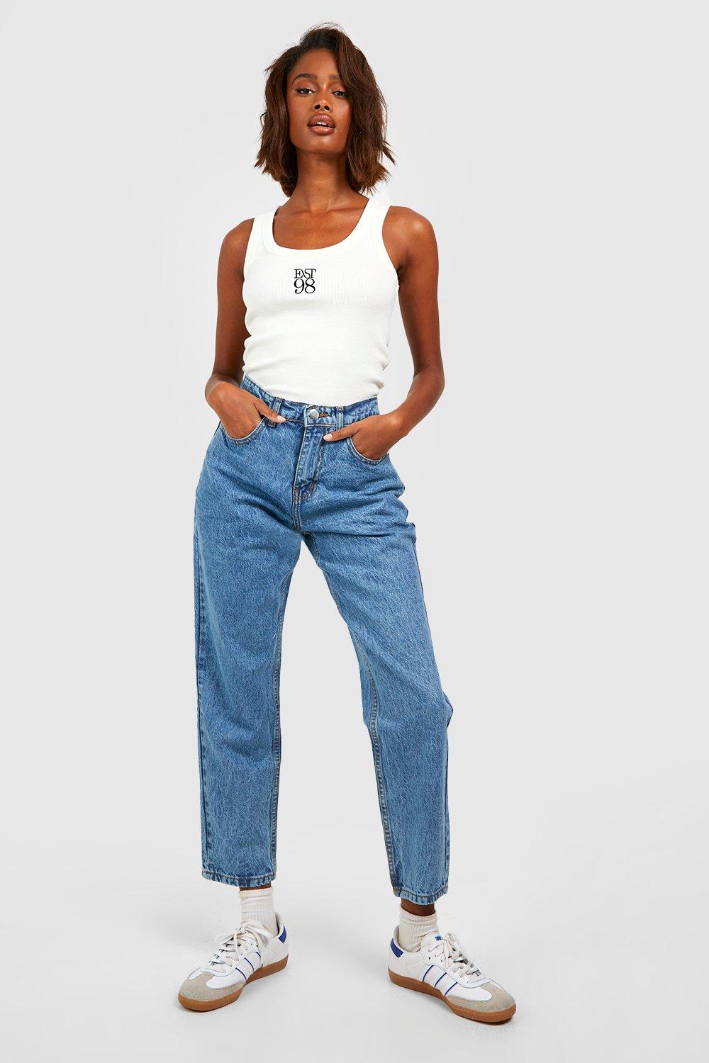 Acid Wash High Waisted Mom Jeans